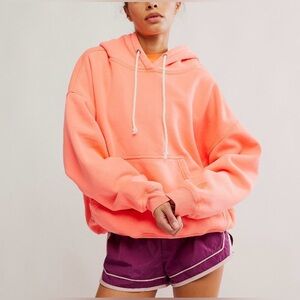 FP Movement by Free People Final Call Hoodie Neon Coral